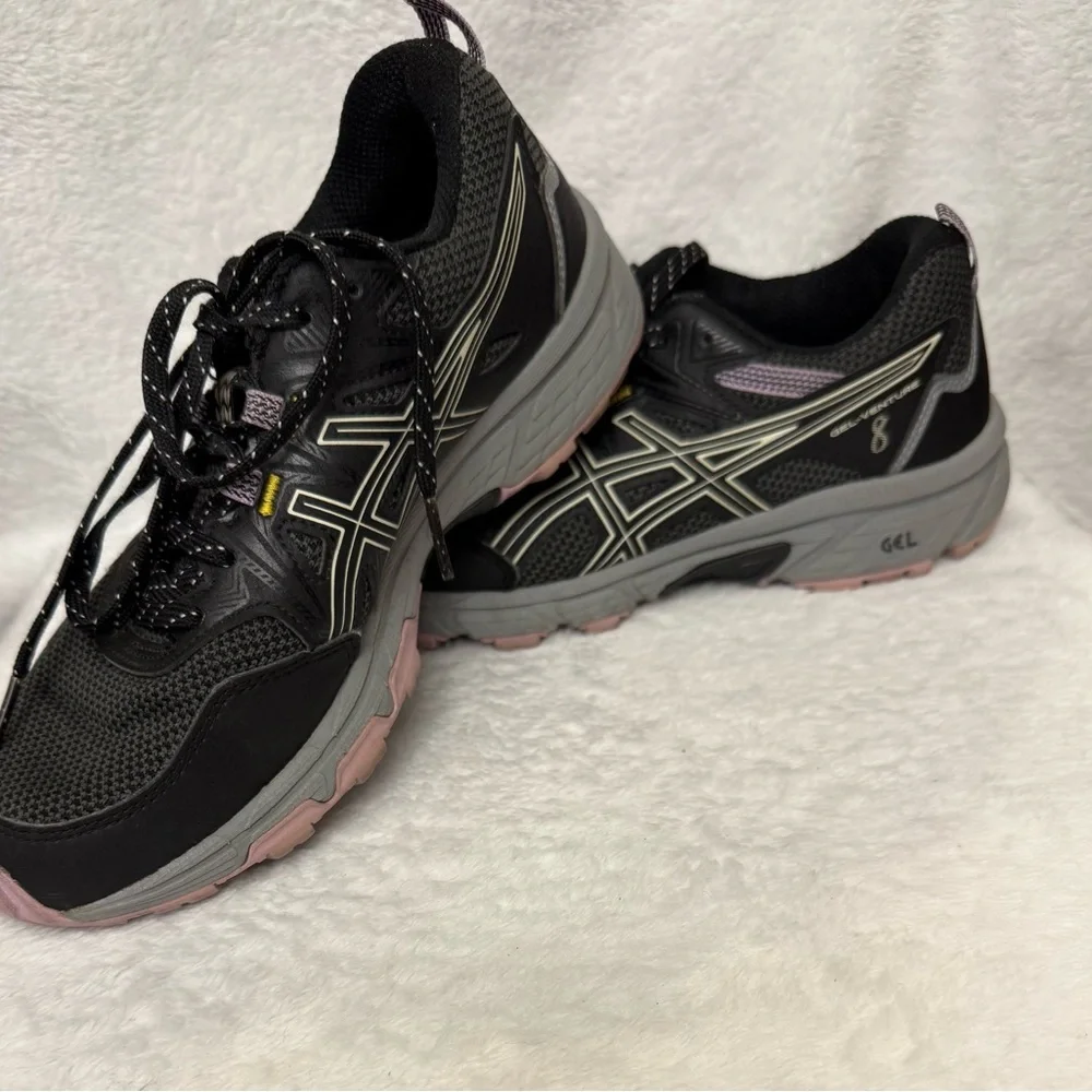 Asics Gel Venture 7 Women's Trail Running Sneaker Black/Purple Size 7 US